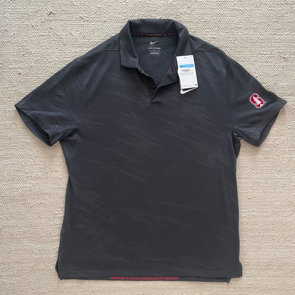 NWT Men's Stanford Nike Dri-Fit Golf Shirt - Medium